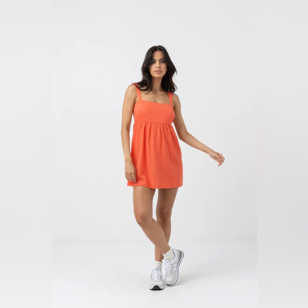 Rhythm Dixie Mini Dress - Orange Size XS